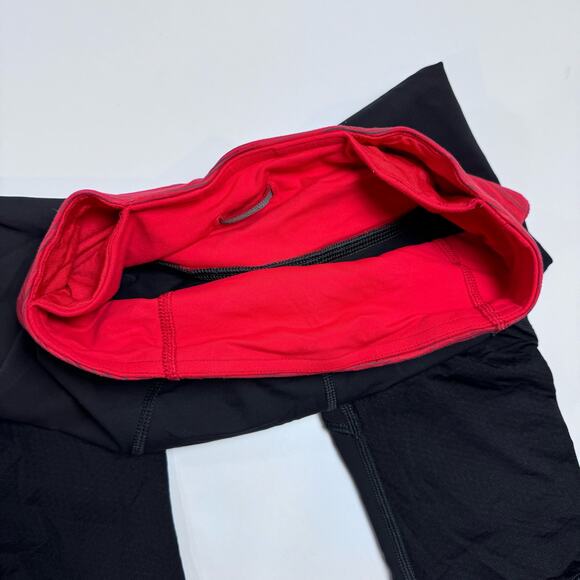 Lululemon Run For Your Life Crop Size 2 Running Leggings Deep Coal Space Red - Picture 12 of 14